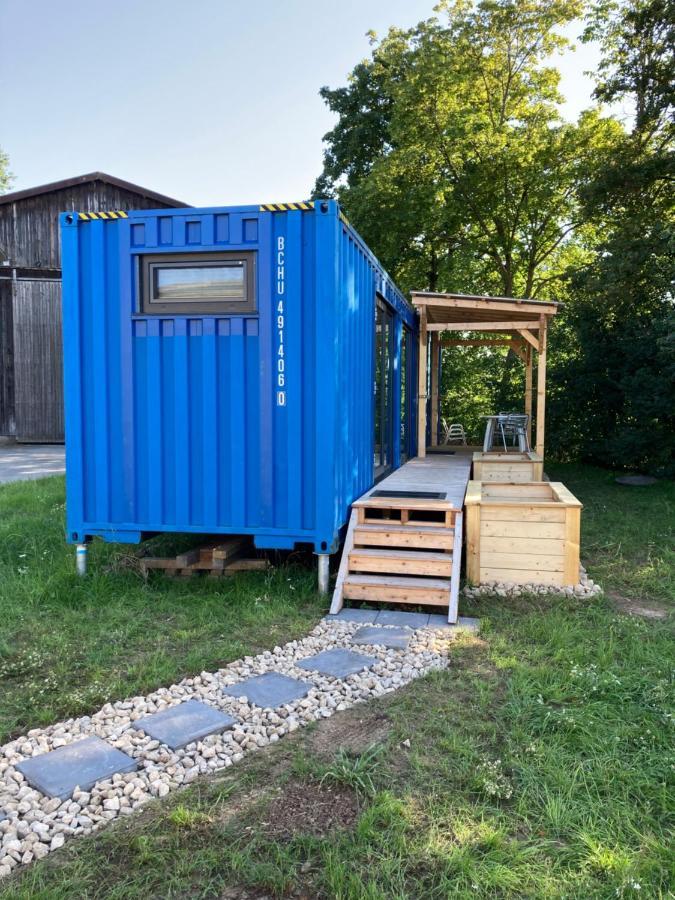 Tiny House Im Seecontainer Mit Parkplatz, Glasfaser, Netflix, Veranda Und Gehobener Ausstattung โคบวร์ก ภายนอก รูปภาพ